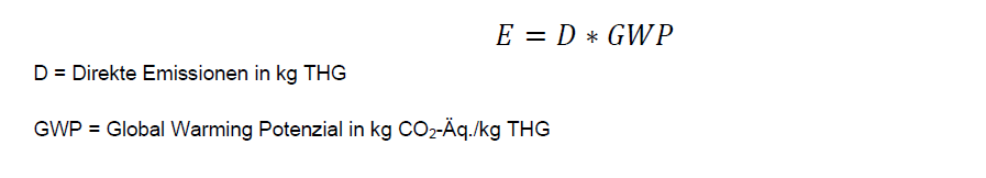 Formel Berechnung Direkten Emissionen